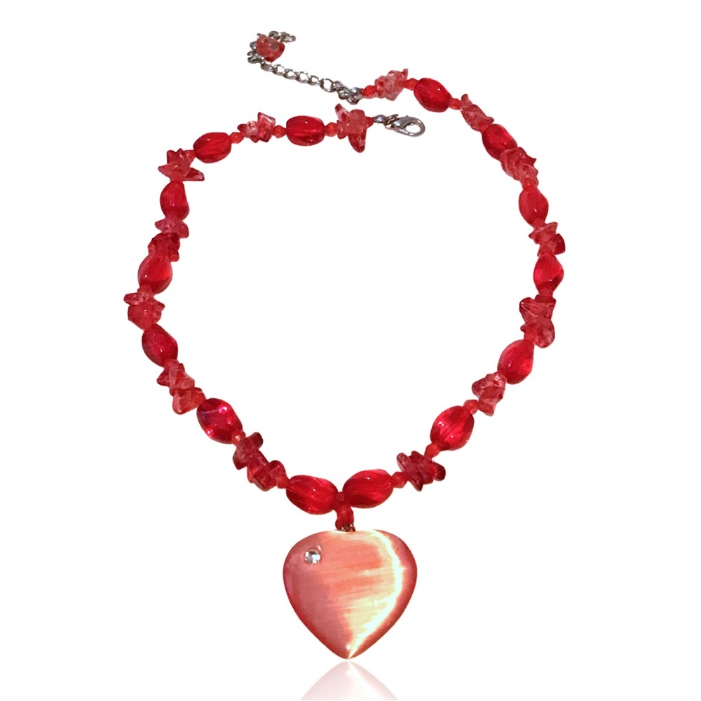 Cat Eye Pendant Necklace Cherry Quartz Necklace Set